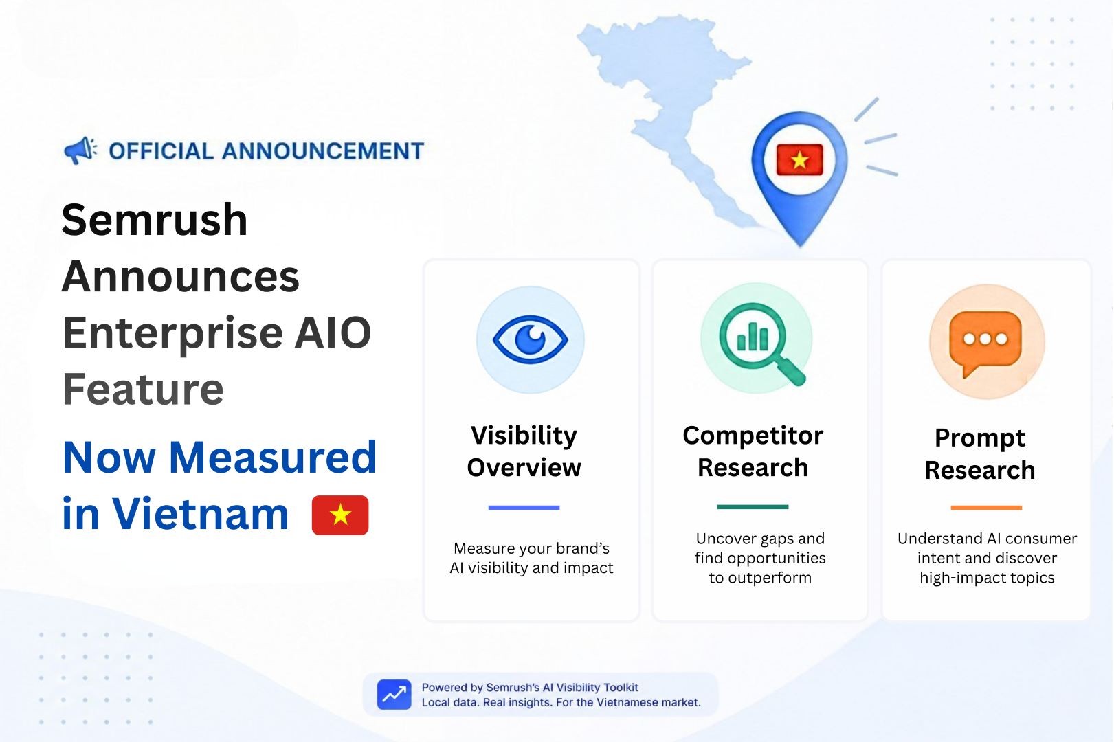 Semrush Launches Enterprise AIO Functional Area: Unlocking Advanced AI Visibility Data for Vietnam